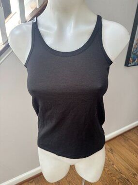 DOLCE & GABBANA Logo Tank Top Black Cotton Size 12 Kids Girls